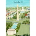 thumbnail image 2 of Daly, Carla 17x24 Gold Ornate Wood Framed with Double Matting Museum Art Print Titled - View from Above Washington DC, 2 of 4