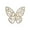 White, variant on Women Opening Finger Rings Hollow Butterfly Design Cubic Zirconia Inlaid Jewelry Luxury Jewelry