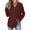 Wine, variant on Hoodies for Women Trendy Button V Neck Fleece Sweatshirt Long SLeeve Casual Loose Pullover Tops Fall Fashion Shirts