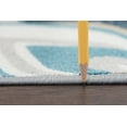 thumbnail image 4 of Transitional 8x10 Area Rug (7'10'' x 9'10'') Floral Navy, Aqua Living Room Easy to Clean, 4 of 10