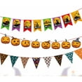 thumbnail image 6 of YHAICO Hanging Decorations for Party Hanging Decorations for Classroom Halloween Flag Pendant Pumpkin Paper Colorful Party Supplies Scene Decoration Flag, 6 of 6