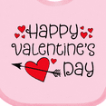 thumbnail image 4 of Inktastic Happy Valentines Day Red Hearts and Arrow Boys or Girls Baby Bib, 4 of 4