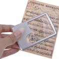 thumbnail image 4 of POINTERTECK Portable Ultra 20mm/45mm Lens Diameter Thin 3X 6X LED Square Credit Card Pocket Magnifier Loupe For Coin Collectors, 4 of 5