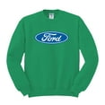thumbnail image 2 of Wild Bobby, Ford Motors Blue Logo, Cars and Trucks, Unisex Crewneck Graphic Sweatshirt, Kelly, 3X-Large, 2 of 4