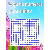 Sopa de numeros para niños: Puzzle letras grandes Una actividad para estimular la memoria visual y la atencion