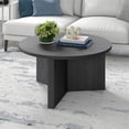 thumbnail image 3 of Henn&Hart 32" Round Engineered Wood Coffee Table in Charcoal Gray, 3 of 7