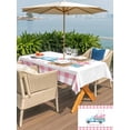 thumbnail image 4 of Outdoor Tablecloth with Umbrella Hole and Zipper, Valentine's Day Rectangle Table Cloth 54x80 Inch Waterproof Tablecloth, Blue Truck Love Pink Plaid Romantic Picnic Table Cover for Patio Camping, 4 of 7