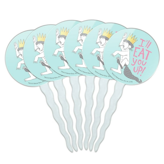 Where the Wild Things Are Eat You Up Cupcake Picks Toppers Decoration Set of 6