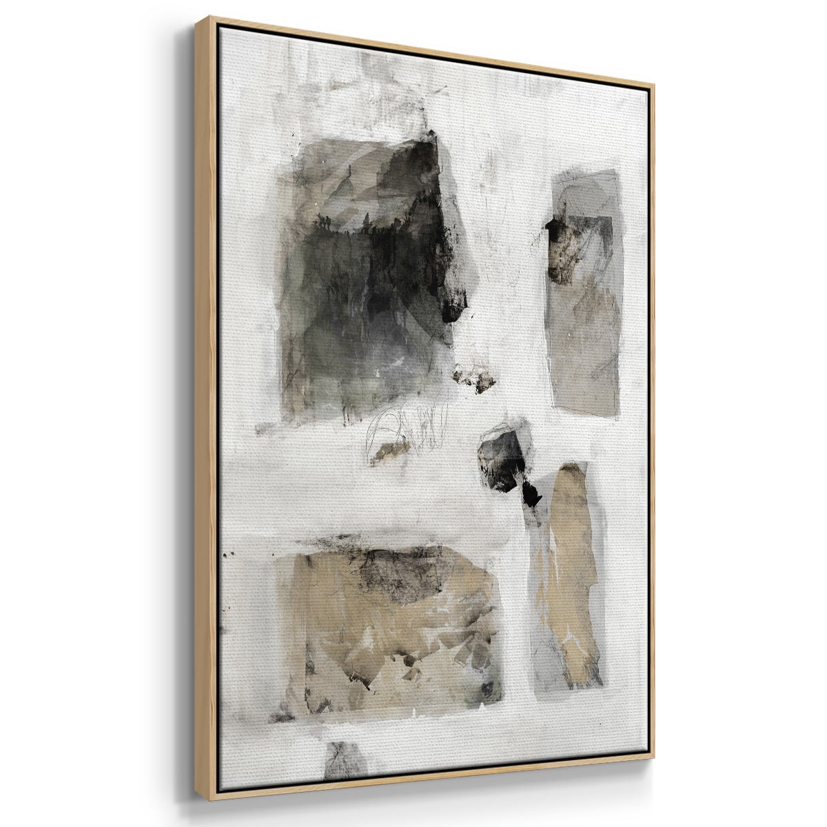 A Simple Love I V30 Framed Premium Gallery Wrapped Canvas - Ready to Hang - 25 x 37 - Natural Wood Floating Frame