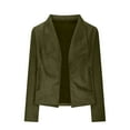 thumbnail image 2 of IMENGL Veste Zippée Décontractée en Suède à Manches Longues, Vert G, Taille M-TG, 2 of 5