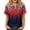 Deep Red(American Flag Stars Striped), variant on 250 Anniversary USA Flag Shirts for Women Short Sleeve 4th of July Patriotic Summer Tops for Women Trendy Button V-Neck American Flag Stars Striped Independence Day Clothes Blue XXXL