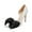 White, variant on XYD Women Classic Pointed Closed Toe Pumps Oversized Satin Bowknot D'Orsay Stiletto High Heels Dress Bridal Shoes Size 7 Black