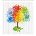 thumbnail image 3 of Ambesonne Rainbow Shower Curtain, Abstract Tree Nature, 69"Wx84"L, Multicolor, 3 of 3