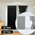 thumbnail image 1 of AMERTEER 2 Pcs Rideaux de Porte Polyester Occultant avec Attache Gris Foncé 25x72 Pouces, 1 of 7