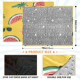 thumbnail image 4 of 70x55 Inches Glow in The Dark Blanket Cozy Throw Camping Blankets for Home and Outdoor Use Watermelon and Beach Hat, 4 of 8