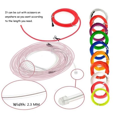EL Wire Flash Rope Tube EL Wire LED Strip Flexible Neon Lamp Car ...