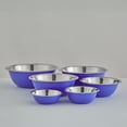 thumbnail image 5 of Brightware Stainless Steel Mixing Bowl Set of 6 – Purple, 5 of 11