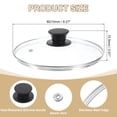 thumbnail image 2 of Uxcell 1 Pack Universal Lid for Pot Fit 8 Inch Cookware, Replacement Glass Pan Lids, 2 of 5