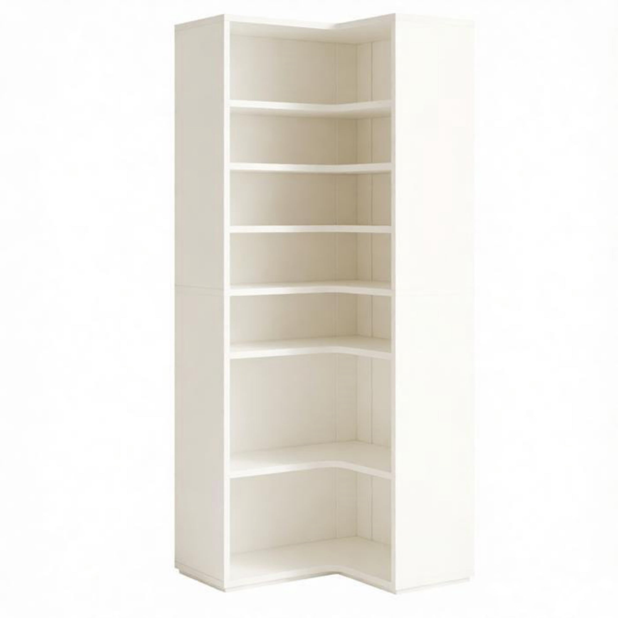 9 Tier L Shaped Bookcase Display Shelf, MDF Corner Bookshelf, 27.56 in L x 23.62 in W x 64.96 in H