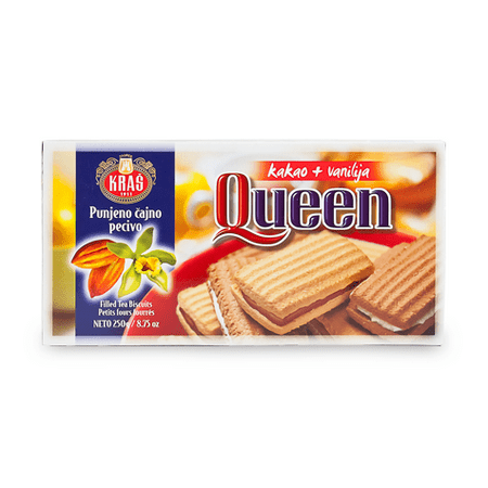 Mini Tea Cake - Queen Cocoa and Vanilla Tea Biscuits (Kras) 250g