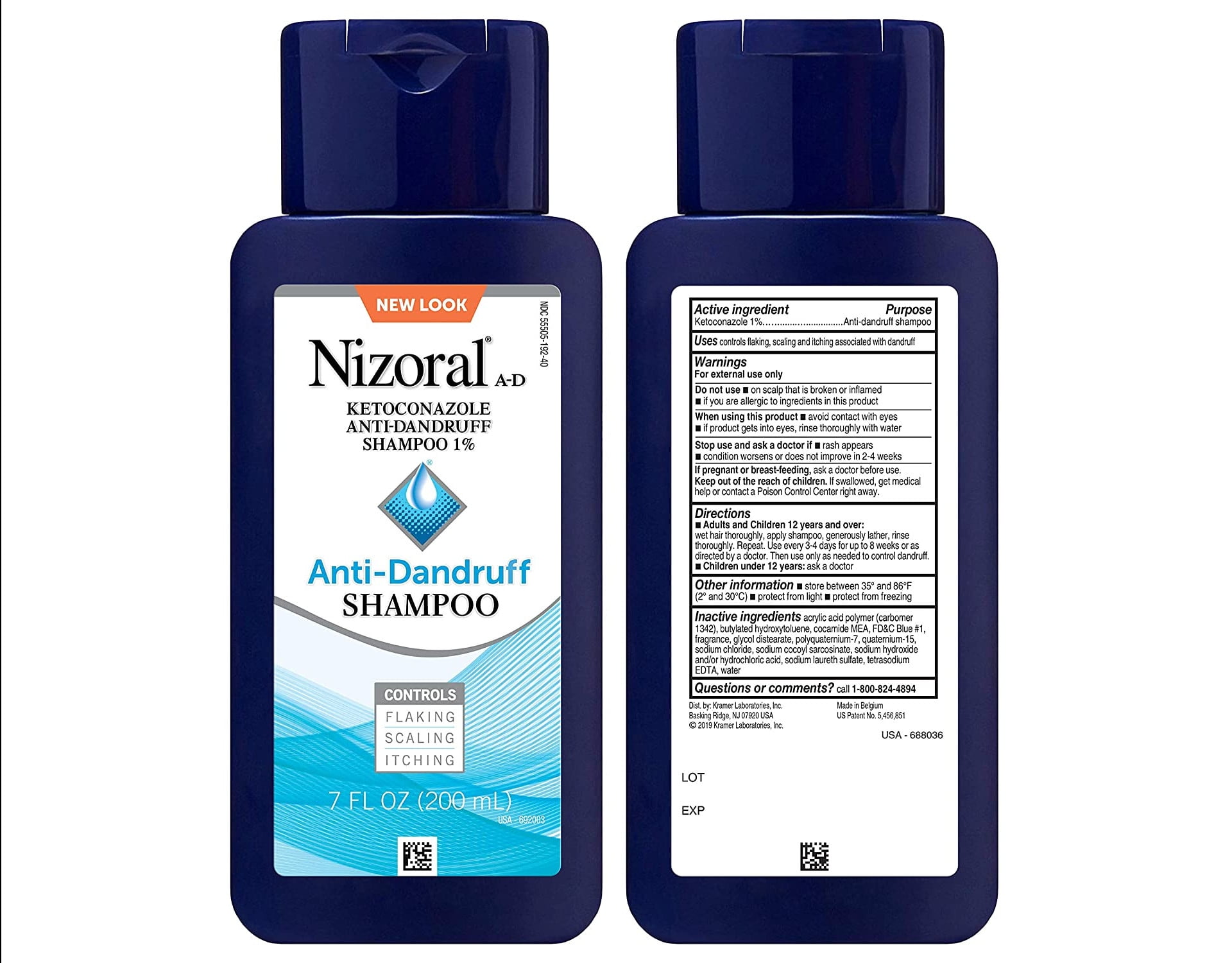 2 Pack Nizoral A-D Anti-Dandruff Ketoconazole 1% 7 oz (200 mL)