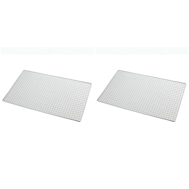 YWIYIUD 2PCS 17.71x11.81inch Durable Wire Mesh Outdoor Barbecue Rack Cooking Replacement Net Barbecue Mesh Mat for Outdoor Barbeque Oven and Dishwasher Suitable for Home and Camping