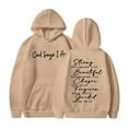 thumbnail image 1 of TINZ Sweat à Capuche Imprimé Lettre pour Femmes, Manches Longues, avec Poches, Décontracté, Fermeture Éclair devant, 1 of 4