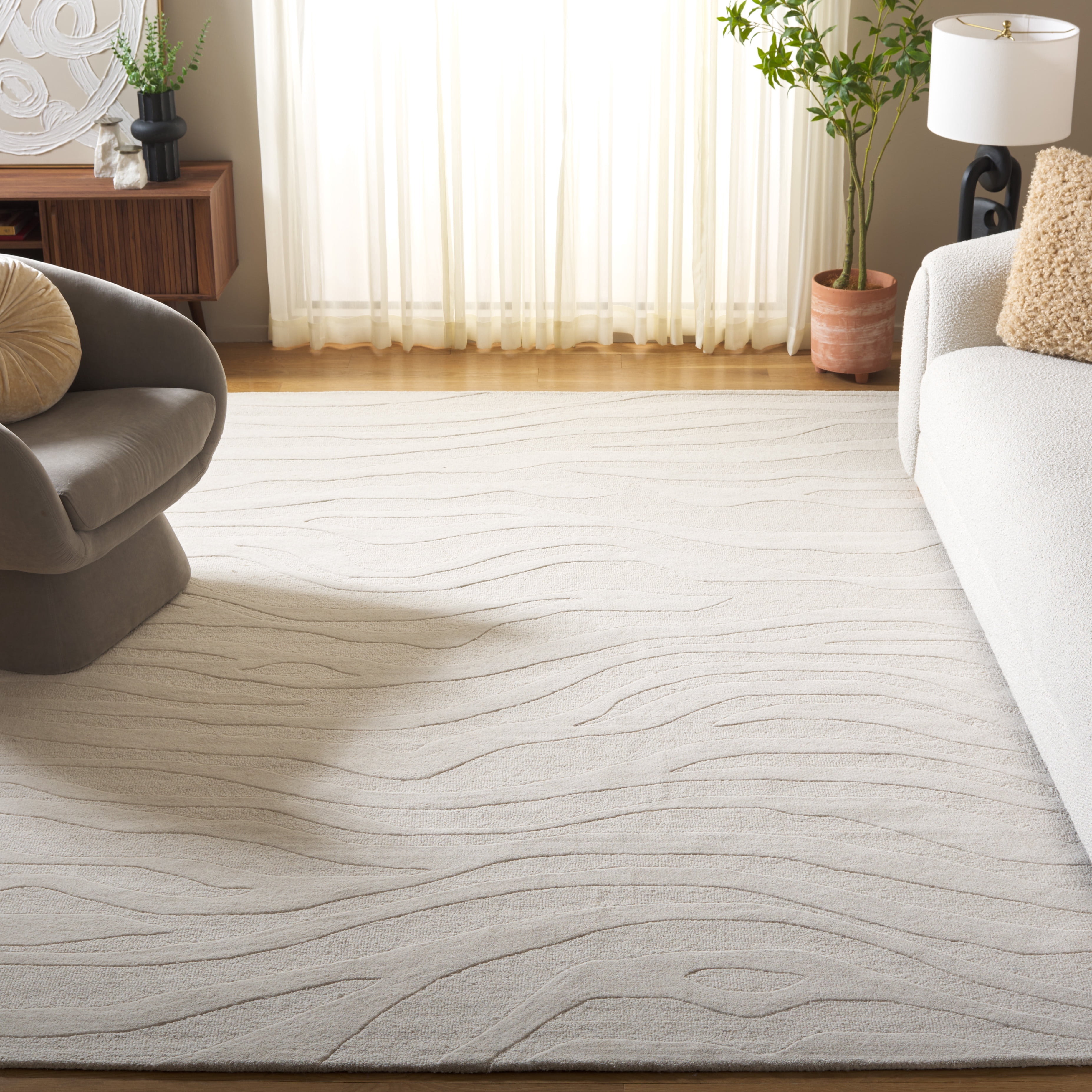 SAFAVIEH Rodeo Drive Sherman Abstract Area Rug, Ivory, 8' x 10'