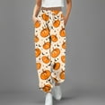 thumbnail image 2 of Nouveau Pantalon Décontracté Mode Impression 3D pour Femmes Taille Haute à Cordon, 2 of 4
