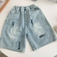 thumbnail image 6 of Boys Pants Inkjet Printing Jeans Versatile Loose Shorts Trousers, 6 of 7