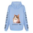 thumbnail image 4 of Fiaer,Womens Oversized Hoodies,Women's Loose Fit Casual Trendy Cat Letter Printed Drawstring Hooded Sweatshirts Breathable Cozy Hooded Pullovers with Pockets Sky Blue1 M, 4 of 5