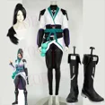 thumbnail image 2 of Disfraz de Cosplay de Game Valorant Sage, peluca, zapatos, traje de carnaval, traje de fiesta elegante para mujer adulta, botas, talla personalizada, 2 of 5