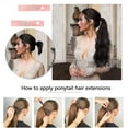 thumbnail image 5 of Aorsher Natural Black Clip in Ponytail Extension, 24 Inch Long Curly Wavy Ponytail Natural Wavy Synthetic Hairpiece Pony Tails Hair Extension for Women Daily Use, 5 of 6