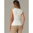 thumbnail image 3 of DARING DIVA Women's Sweater Vest Button Ribbed Knitted Tank Top XL White, 3 of 6