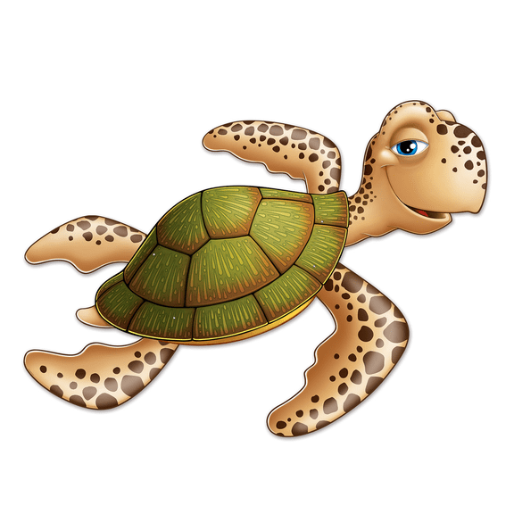 Beistle Jointed Sea Turtle, 3', Multicolor
