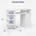 thumbnail image 4 of Ktaxon Nail Desk with Electric Dust Collector, Rattan Manicure Table for Nail Techs, White Salon Station, 4 of 7