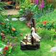 thumbnail image 4 of Wovte Outdoor Fountain Solar Light Soothing Ambiance Duck Family Theme with Water Pump Resin, 4 of 7