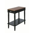 thumbnail image 3 of Convenience Concepts French Country No Tools Chairside Table, Dark Walnut/Black, 3 of 3