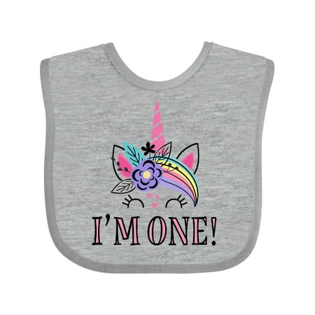 

Inktastic First Birthday Unicorn Outfit for Girl Gift Baby Girl Bib