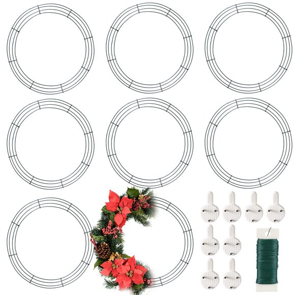 Paquete de 8 aros para corona de metal UltraOutlet 45 cm para manualidades DIY