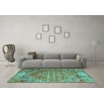 thumbnail image 3 of Ahgly Company Indoor Rectangle Persian Turquoise Blue Traditional Area Rugs, 4' x 6', 3 of 4