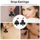 thumbnail image 5 of 1 par de pendientes de naipes para mujer, accesorios de moda para las orejas, pendientes de acrílico, 5 of 6