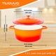 thumbnail image 2 of Olla holandesa de hierro fundido con tapa – Cacerola esmaltada antiadherente apta para horno – Batería de cocina resistente para horno holandés – Naranja, 7.3 cuartos, 30 cm – de Nuovva, 2 of 5