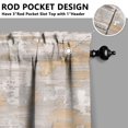 thumbnail image 3 of Gray Abstract Oil Painting Kitchen Curtains - Vintage Tier Cafe Curtains for Bathroom Living RV Rod Pocket Window Drapes 36 Inch 2 Panels Set 28"x36" Window Treatment Tiers, 3 of 4