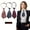 3-Pack Women's Striped Ties: Adjustable, Matte Finish - Red, Colorful, Two-Tone, variant on Elegant 3pcs Women's Striped Adjustable Ties - Matte Finish, Perfect for Work, Business Meetings & Gifts