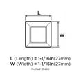 thumbnail image 3 of Amerock Bc29460 Abernathy 1-1/16" Square Cabinet Knob - Nickel, 3 of 7