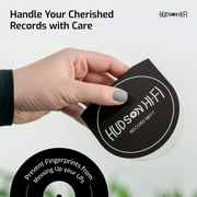 Hudson Hi-Fi 9-in-1 Vinyl Record Cleaning Kit, Record Mitts, Anti-Static Microfiber Cloth, Velvet & Carbon-Fiber Brushes, Label Protector, Gel Stylus Cleaner