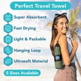 thumbnail image 2 of Toalla Youphoria Outdoors de microfibra para viajes, secado rápido, 2 of 9