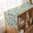 thumbnail image 6 of Table Runners 70 Inches Long Dress Scarves, St. Patrick's Day Farmhouse Coffee/Dining/Kitchen Table Decor, Holiday Table Runner, Green Black Plaid Clovers Wooden Grain 13x70 Inch, 6 of 9