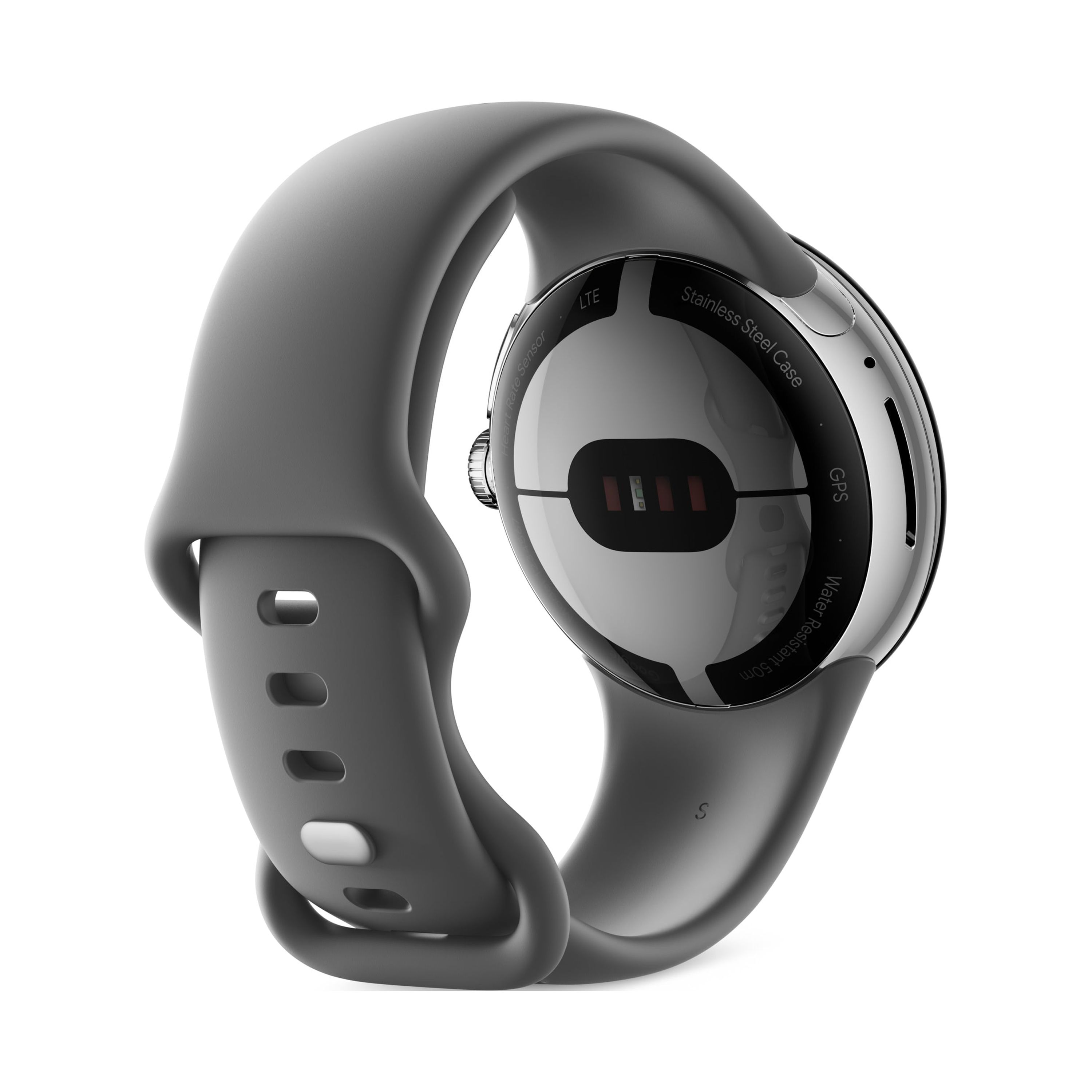 Pixel Watch LTE Polished Silver/Charcoal-